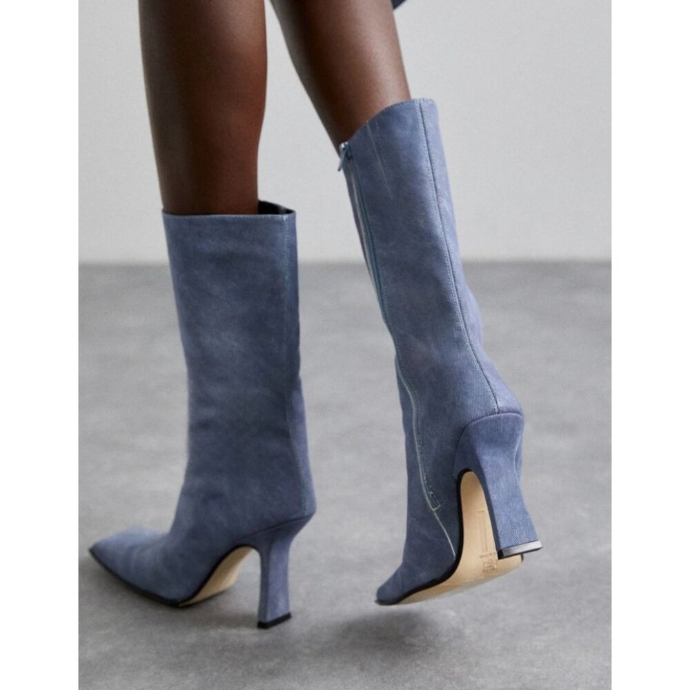 MIISTA Noor Denim Heel Boots Size 36